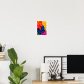 Moderne Grafische Pop: Abstracte Fragmentatie Poster (Thuiskantoor)
