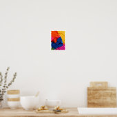 Moderne Grafische Pop: Abstracte Fragmentatie Poster (Keuken)