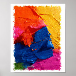 Moderne Grafische Pop: Abstracte Fragmentatie Poster