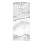 Moderne grafische prijslijst Service Monogram Silv Reclamekaart (Achterkant)