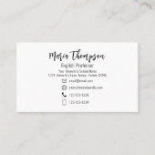 Moderne grafische Professional minimalistisch foto Visitekaartje (Voorkant)