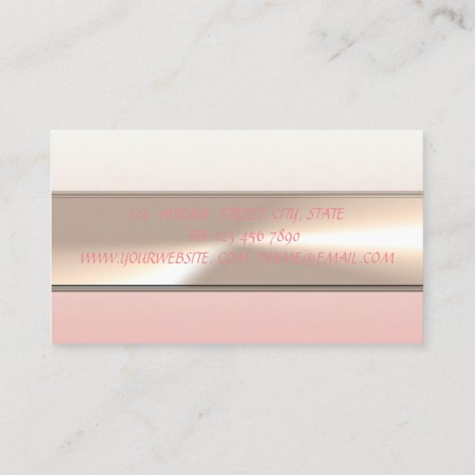 Moderne grafische professional, palmbladeren visitekaartje (Achterkant)