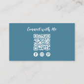 Moderne grafische professionele QR-code Sociale me Visitekaartje (Achterkant)