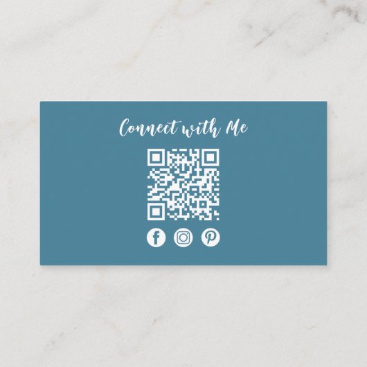 Moderne grafische professionele QR-code Sociale me Visitekaartje (Achterkant)