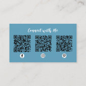 Moderne grafische professionele QR-code Sociale me Visitekaartje (Achterkant)