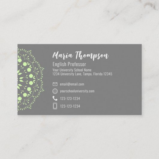 Moderne grafische professionele QR-code Sociale me Visitekaartje (Voorkant)