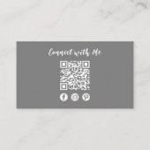 Moderne grafische professionele QR-code Sociale me Visitekaartje (Achterkant)