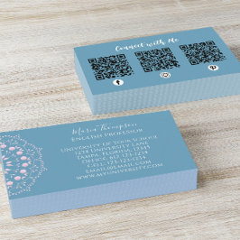 Moderne grafische professionele QR-code Sociale me Visitekaartje