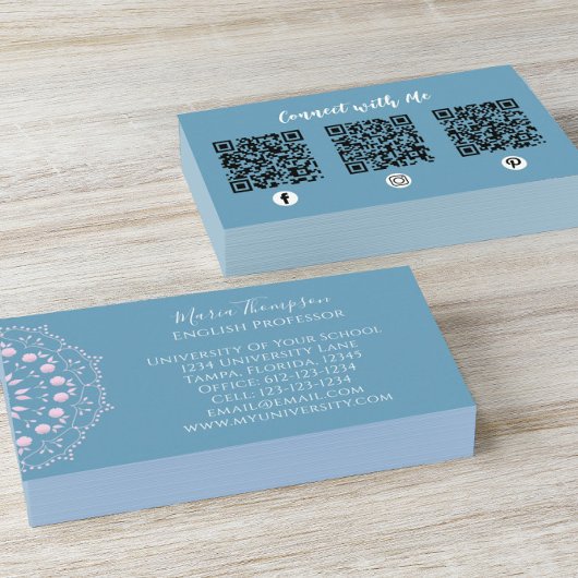 Moderne grafische professionele QR-code Sociale me Visitekaartje