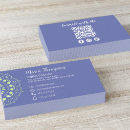 Moderne grafische professionele sociale media QR-c Visitekaartje