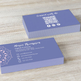 Moderne grafische Professionele Sociale Media QR C Visitekaartje