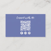 Moderne grafische professionele sociale media QR-c Visitekaartje (Achterkant)