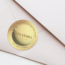 Moderne grafische reservekleutel voor Gold Return Ronde Sticker