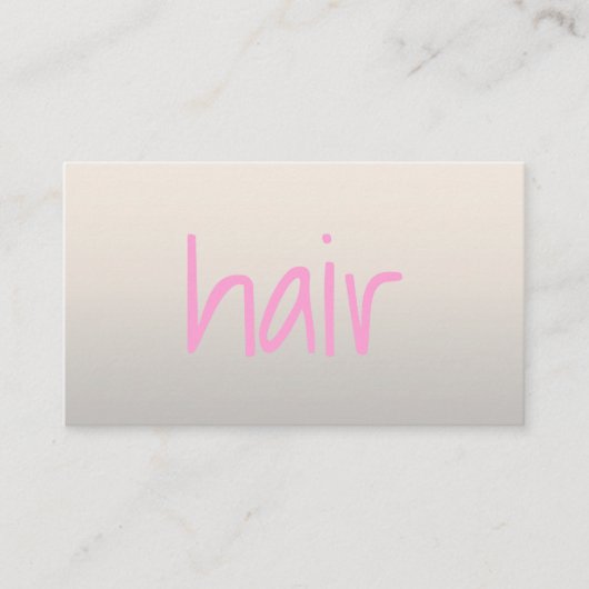 Moderne grafische Roos Typografie Hair Stylist Visitekaartje (Voorkant)