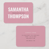 Moderne grafische roze & witte professional visitekaartje (Voorkant / Achterkant)