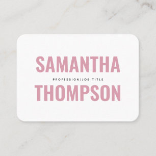 Moderne grafische roze & witte professional visitekaartje