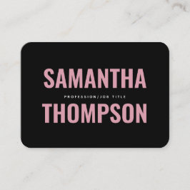 Moderne grafische roze & witte professional visitekaartje