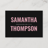 Moderne grafische roze & witte professional visitekaartje (Voorkant)