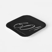 Moderne grafische scriptpagina Zestigste verjaarda Papieren Bordje (Gebogen)