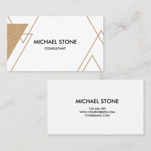 Moderne grafische stijl visitekaartje (Voorkant / Achterkant)