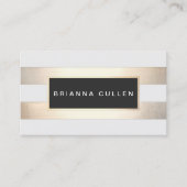 Moderne grafische striped Gold Foil (afbeelding) e Visitekaartje (Voorkant)