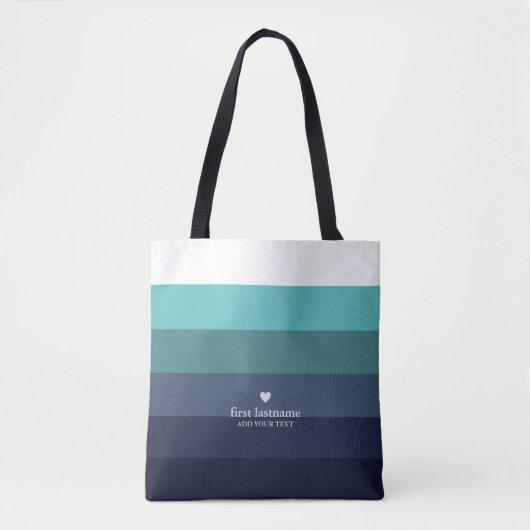 Moderne grafische strips met monogram tote bag (Voorkant)