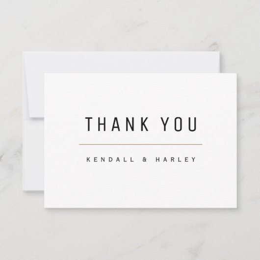 Moderne grafische typografie bedankkaart (Voorkant)