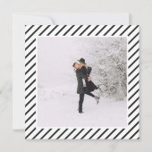 Moderne, grafische typografische bruiloft voor fot save the date (Achterkant)