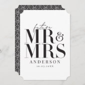 Moderne, grafische, typografische kaart om de datu (Voorkant / Achterkant)