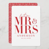 Moderne, grafische, typografische save the date ka (Voorkant / Achterkant)