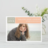 Moderne grafische Uitnodiging van het Afstuderen - (Staand voorkant)