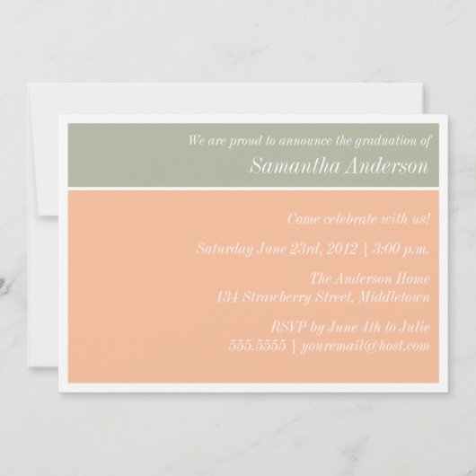 Moderne grafische Uitnodiging van het Afstuderen - (Achterkant)