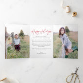 Moderne grafische verklaring feestdag Tri-Fold fot Drieluik Uitnodiging (Binnen)