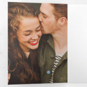 Moderne grafische verklaring sla de Datum fotokaar Drieluik Uitnodiging (Binnenzijde eerst)