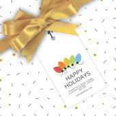 Moderne grafische verlichting Kerstmis Cadeaulabel