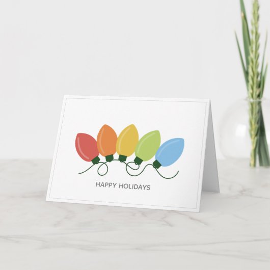 Moderne grafische verlichting Kerstmis Feestdagen Kaart (Voorkant)