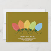 Moderne grafische verlichting Kerstmis Feestdagenkaart (Voorkant)