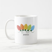 Moderne grafische verlichting Kerstmis Koffiemok (Links)