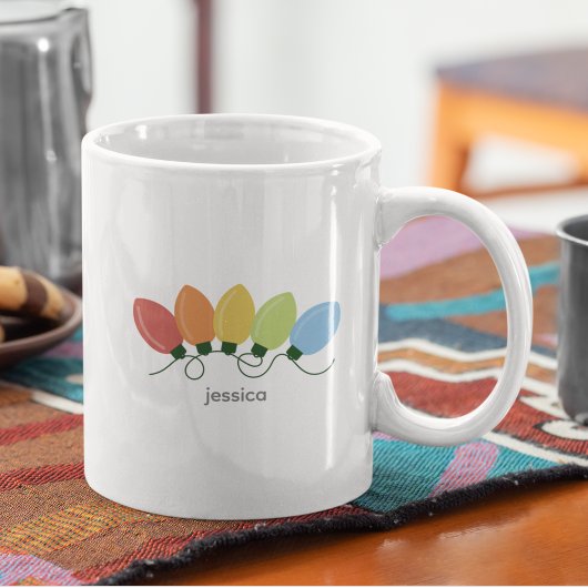 Moderne grafische verlichting Kerstmis Koffiemok