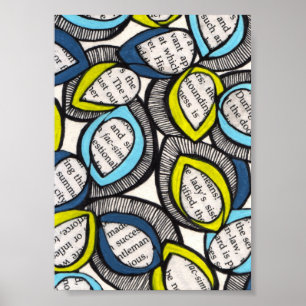 Moderne grafische voorvertoning gemengde media in  poster