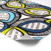 Moderne grafische voorvertoning gemengde media in  poster (Hoek)