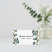 Moderne grafische vormgeving Eucalyptus Geometric Visitekaartje (Staand voorkant)