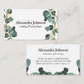 Moderne grafische vormgeving Eucalyptus Geometric Visitekaartje (Voorkant / Achterkant)