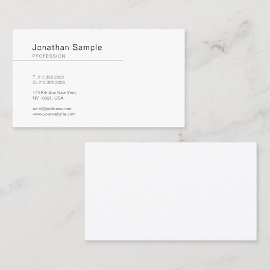 Moderne grafische vormgeving met minimale vormgevi visitekaartje (Voorkant / Achterkant)