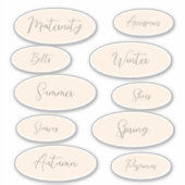 Moderne grafische waslabels sticker (Voorkant)