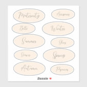 Moderne grafische waslabels sticker (Vel)
