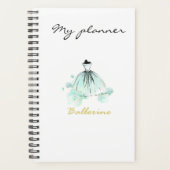 Moderne grafische Waterverf Mode blauw Planner (Voorkant)