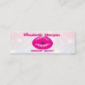 Moderne grafische weergave, lips, Bokeh Mini Visitekaartje (Voorkant)