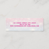 Moderne grafische weergave, lips, Bokeh Mini Visitekaartje (Achterkant)