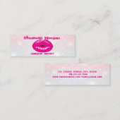 Moderne grafische weergave, lips, Bokeh Mini Visitekaartje (Voorkant / Achterkant)